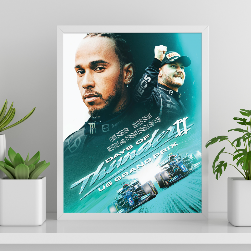 USA 2021 Mercedes F1 Poster Grand Prix Prints