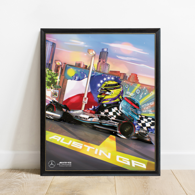 USA 2023 Mercedes F1 Poster