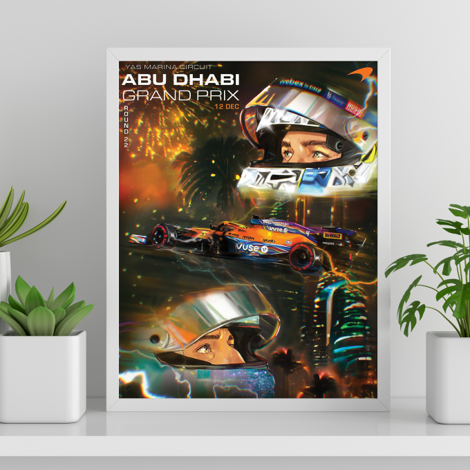 Abu Dhabi 2023 McLaren F1 Poster