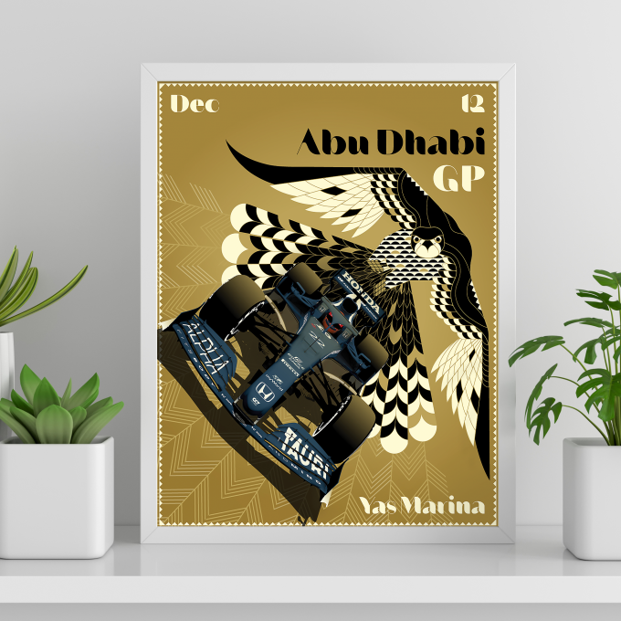 Abu Dhabi 2021 Alpha Tauri F1 Poster