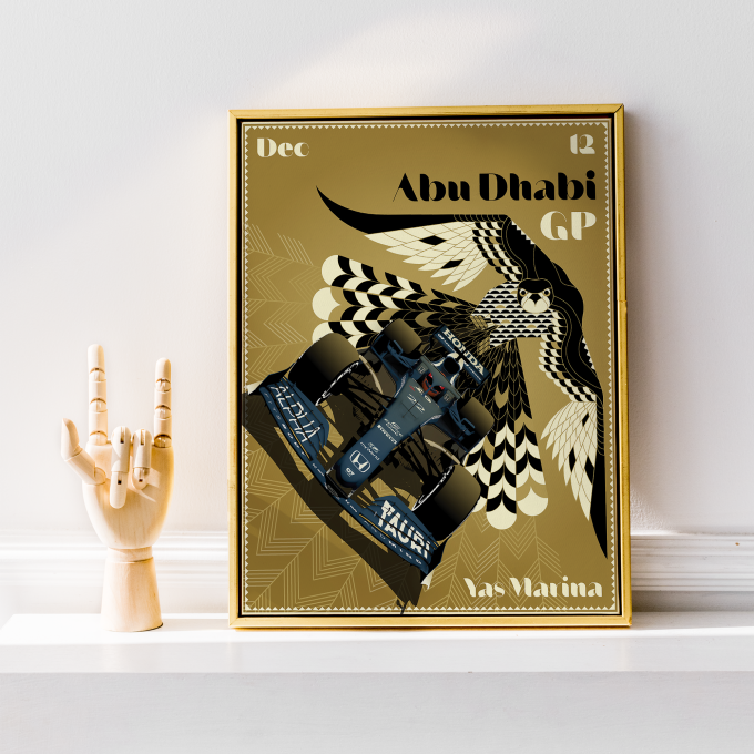 Abu Dhabi 2021 Alpha Tauri F1 Poster