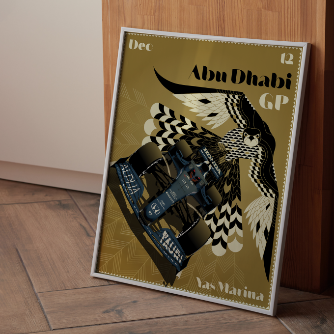 Abu Dhabi 2021 Alpha Tauri F1 Poster