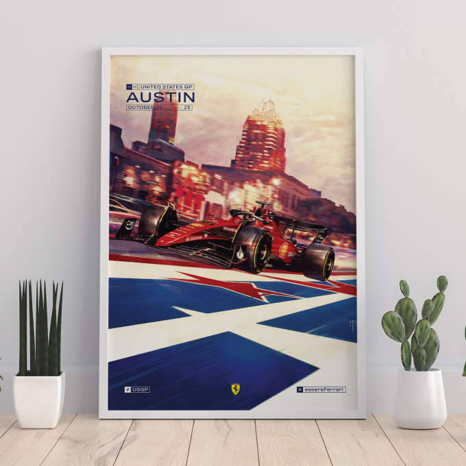 USA 2023 Ferrari F1 Poster