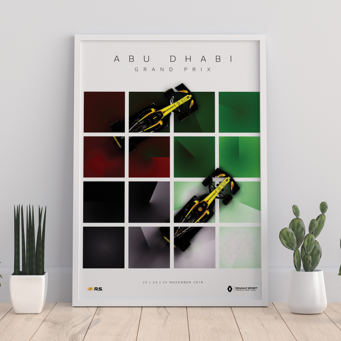 Abu Dhabi 2018 Renault F1 Poster