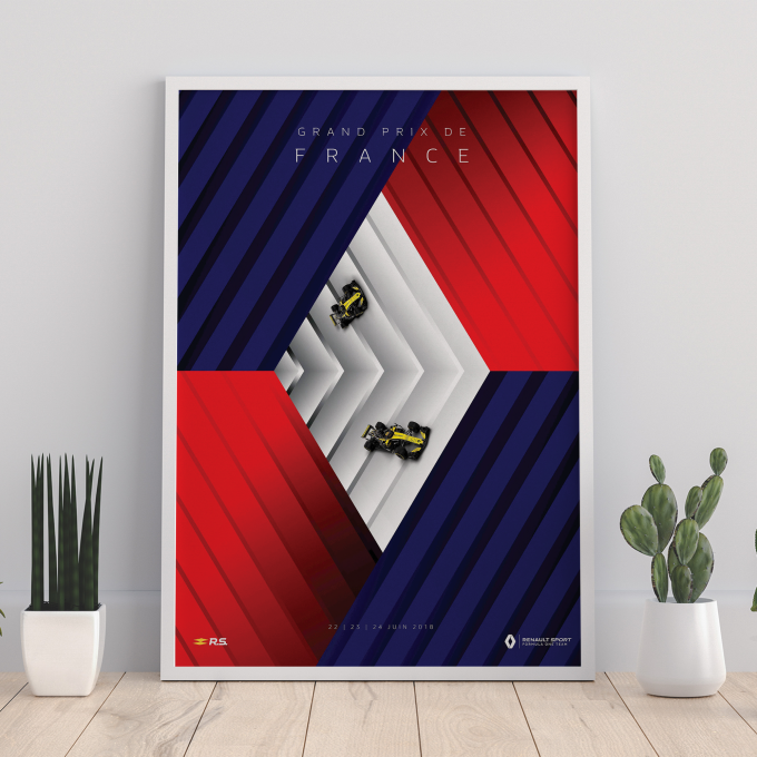 France 2018 Renault F1 Poster