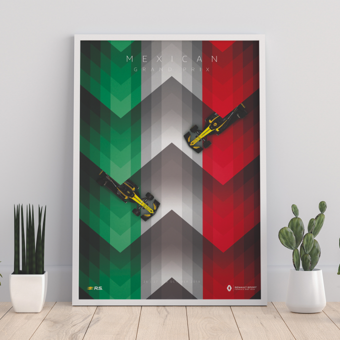 Mexico 2018 Renault F1 Poster