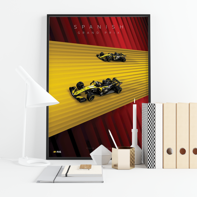 Spain 2018 Renault F1 Poster