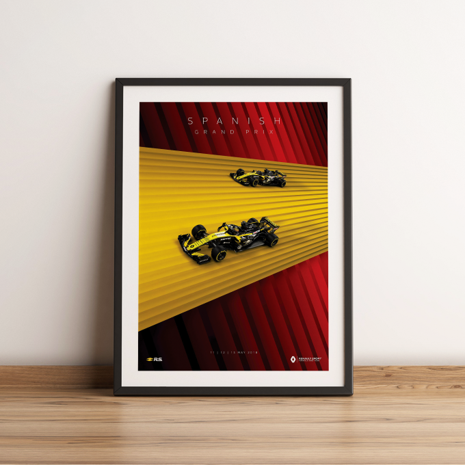 Spain 2018 Renault F1 Poster