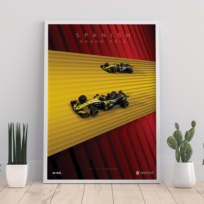 Spain 2018 Renault F1 Poster