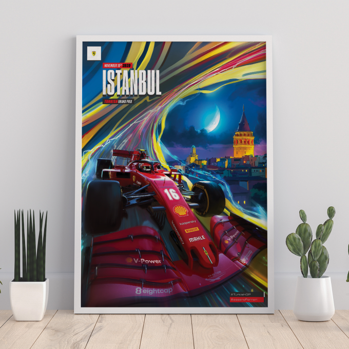 Turkey 2020 Ferrari F1 Poster