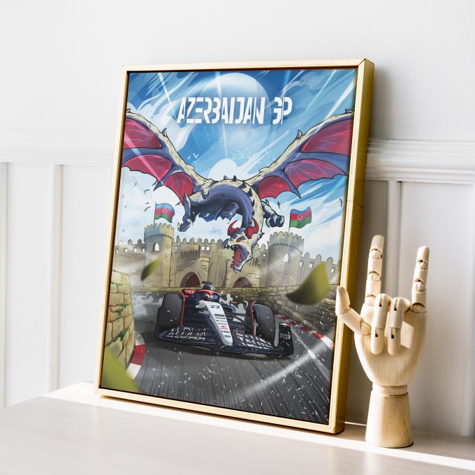 Azerbaijan 2023 Alpha Tauri F1 Poster