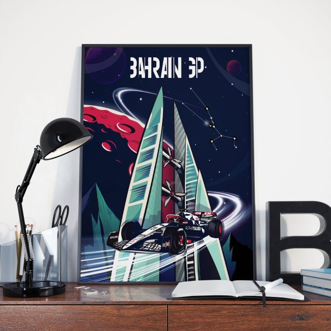 Bahrain 2023 Alpha Tauri F1 Poster