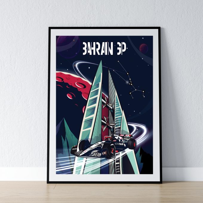 Bahrain 2023 Alpha Tauri F1 Poster