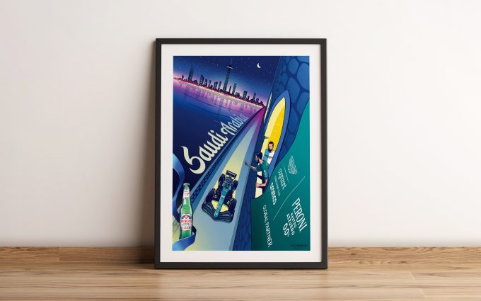 Bahrain 2023 Aston Martin F1 Poster