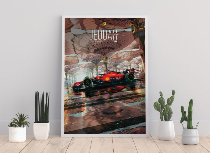 Saudi Arabia 2023 Ferrari F1 Poster