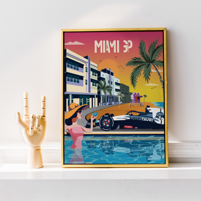 Miami 2023 Alpha Tauri F1 Poster