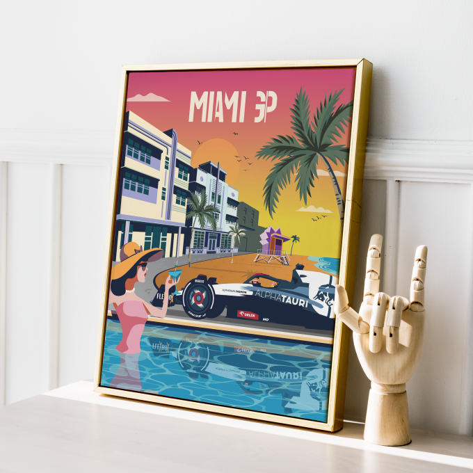 Miami 2023 Alpha Tauri F1 Poster