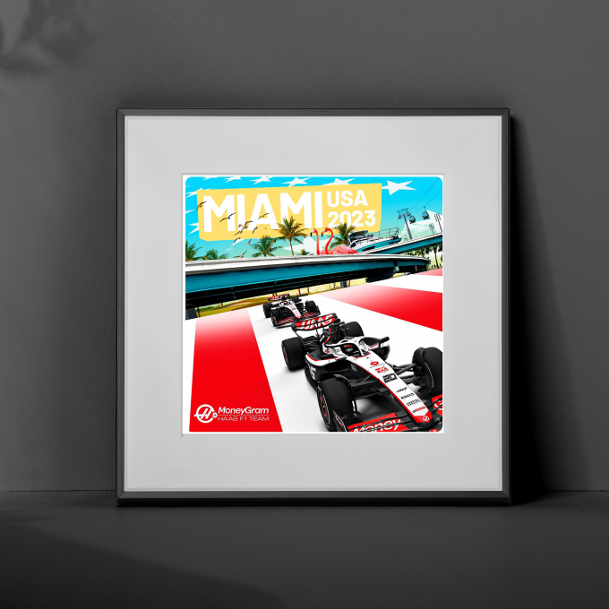 Miami 2023 Haas F1 Poster