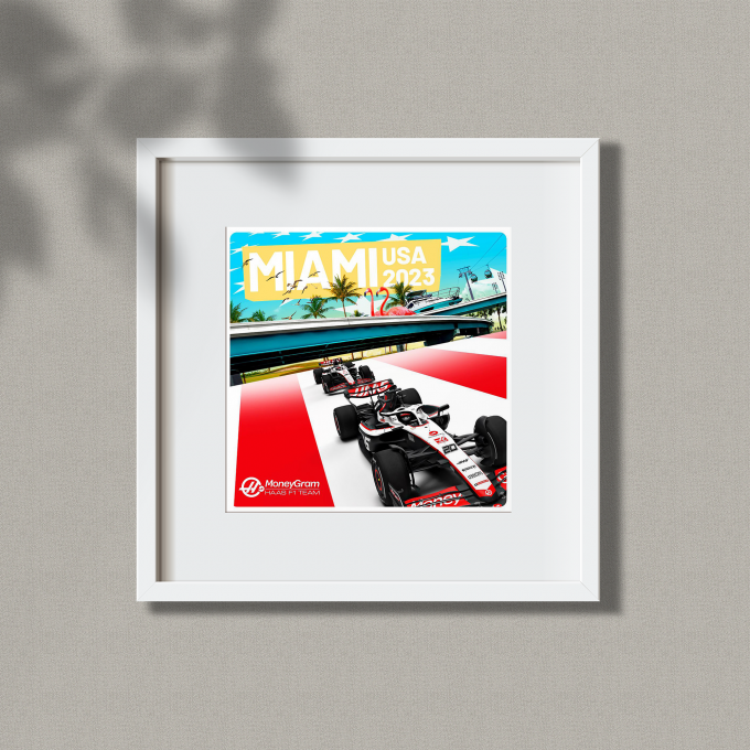 Miami 2023 Haas F1 Poster