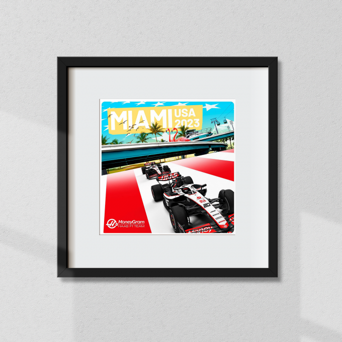 Miami 2023 Haas F1 Poster