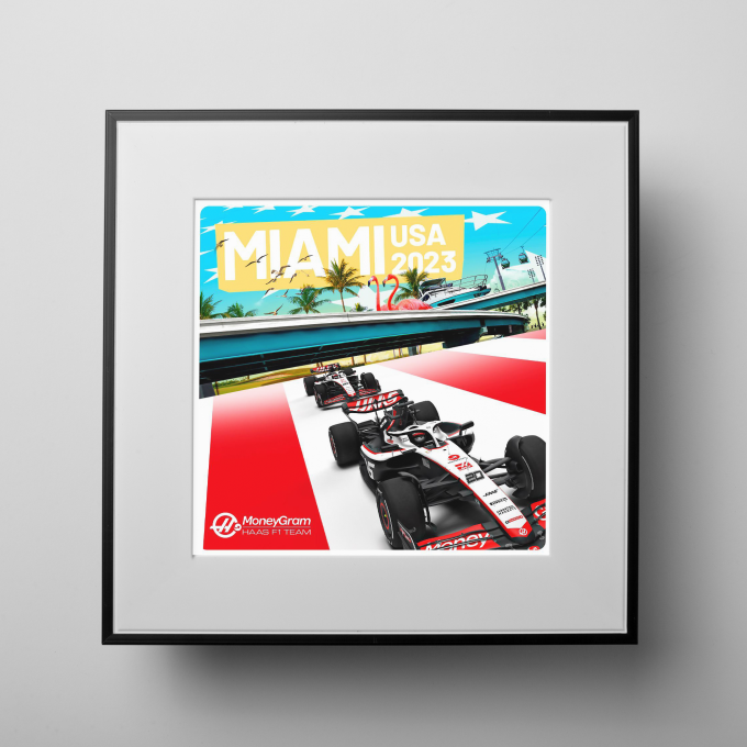 Miami 2023 Haas F1 Poster