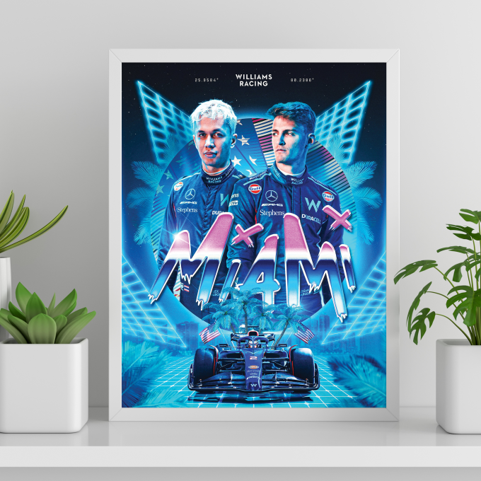 Miami 2023 Mercedes F1 Poster