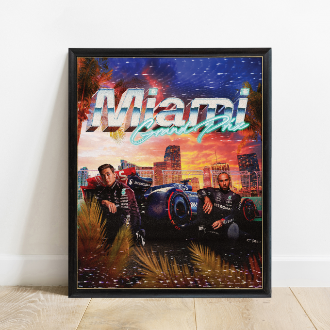 Miami 2023 Mercedes F1 Poster