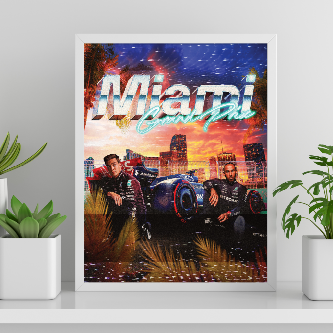 Miami 2023 Mercedes F1 Poster