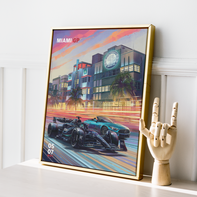 Miami 2023 Mercedes F1 Poster