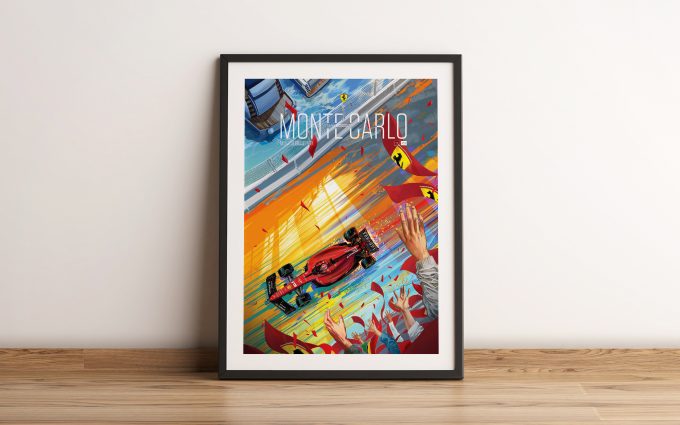 Monaco 2023 Ferrari F1 Poster