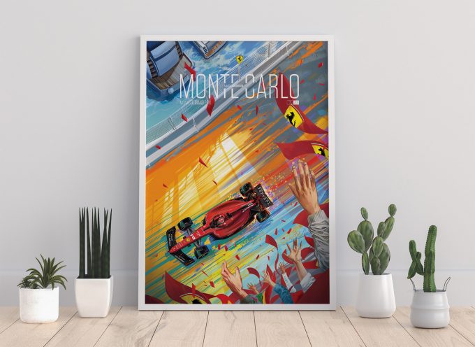 Monaco 2023 Ferrari F1 Poster