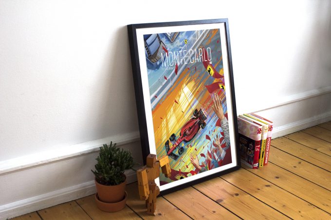 Monaco 2023 Ferrari F1 Poster