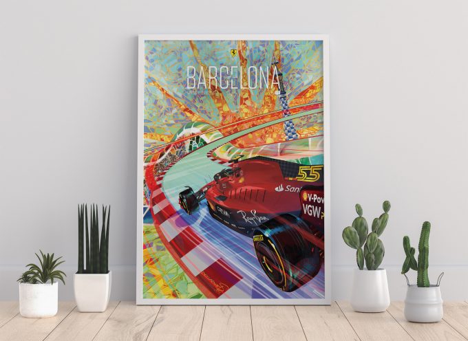 Spain 2023 Ferrari F1 Poster