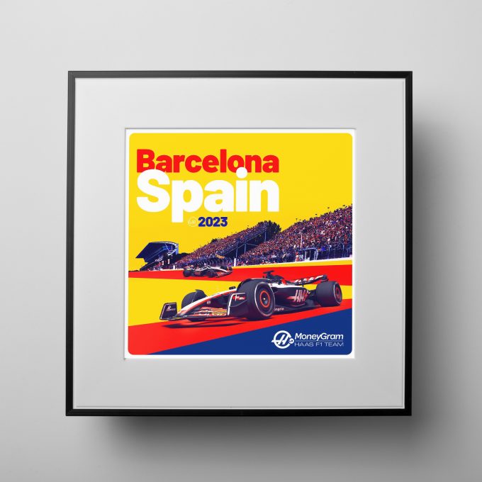 Spain 2023 Haas F1 Poster