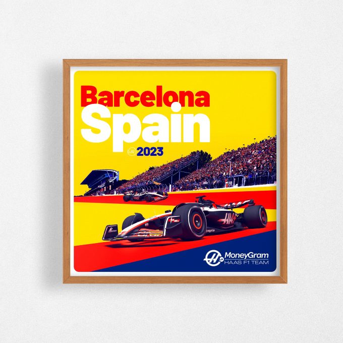 Spain 2023 Haas F1 Poster