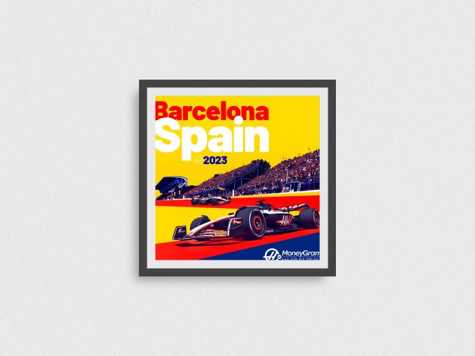 Spain 2023 Haas F1 Poster