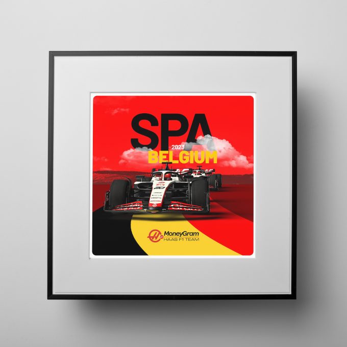 Belgium Haas Spa 2023 F1 Poster