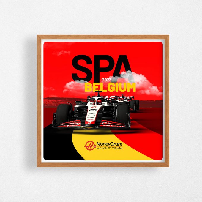 Belgium Haas Spa 2023 F1 Poster