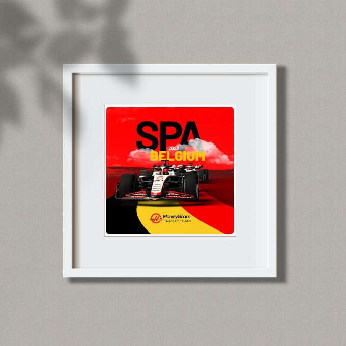 Belgium Haas Spa 2023 F1 Poster