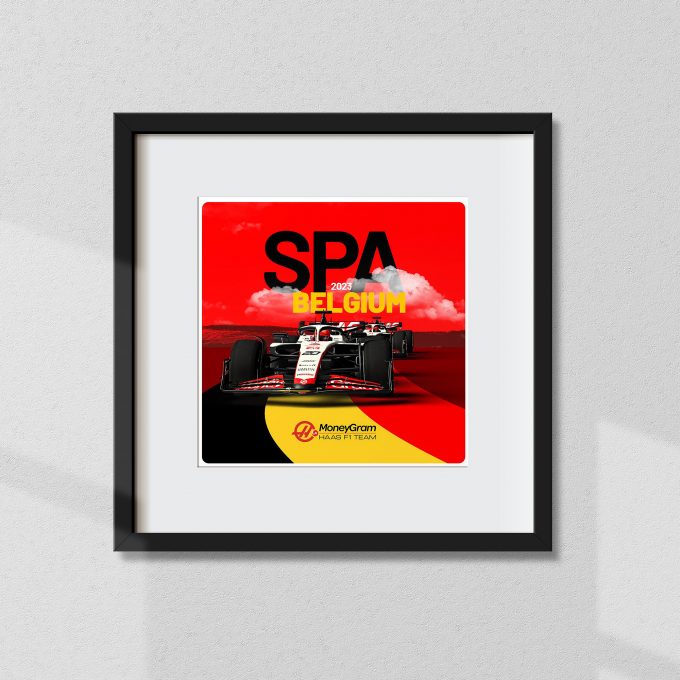 Belgium Haas Spa 2023 F1 Poster