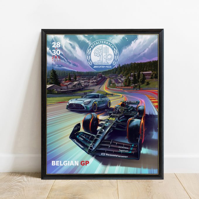 Mercedes 2023 Belgium Spa F1 Poster