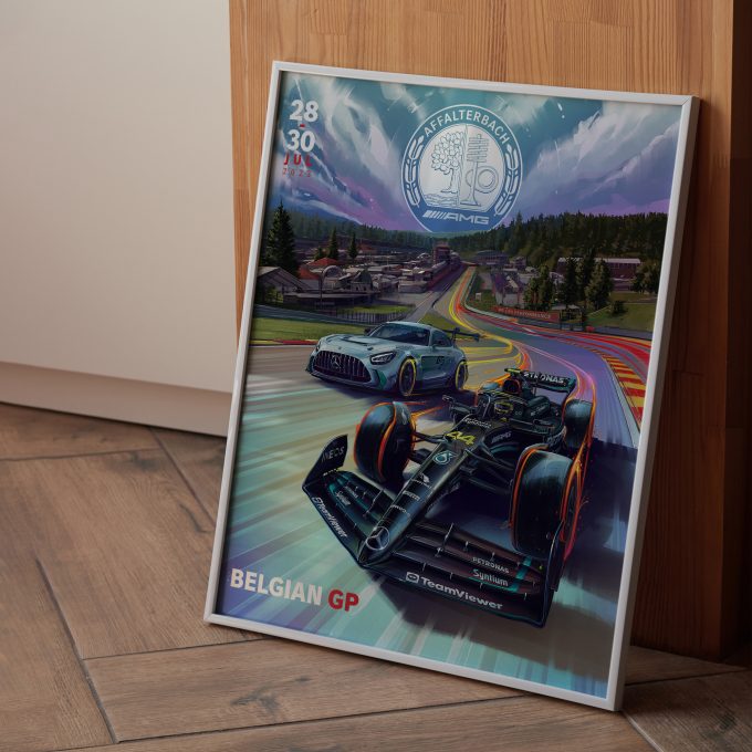 Mercedes 2023 Belgium Spa F1 Poster