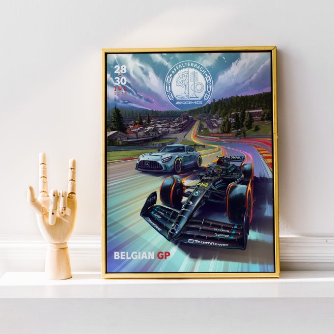 Mercedes 2023 Belgium Spa F1 Poster