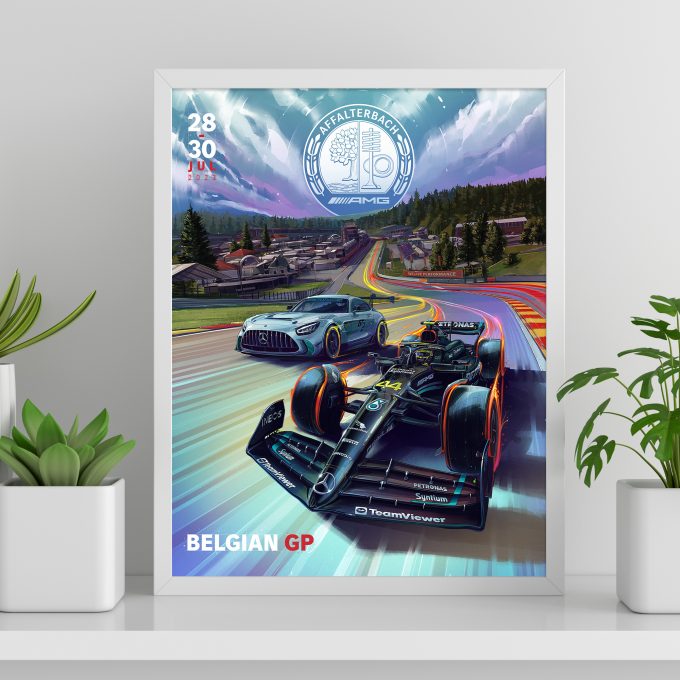 Mercedes 2023 Belgium Spa F1 Poster