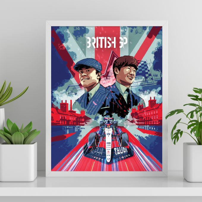 Great Britain 2023 Alpha Tauri F1 Poster