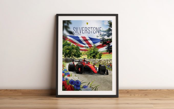 Silverstone Ferrari 2023 F1 Poster