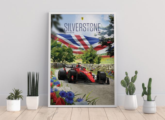 Silverstone Ferrari 2023 F1 Poster