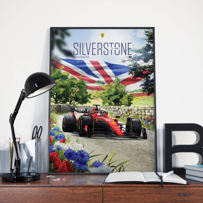 Silverstone Ferrari 2023 F1 Poster