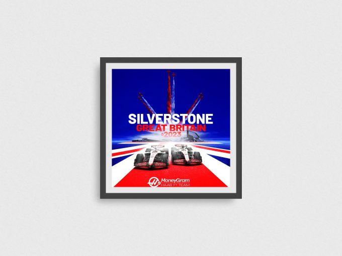 Great Britain 2023 Haas F1 Poster