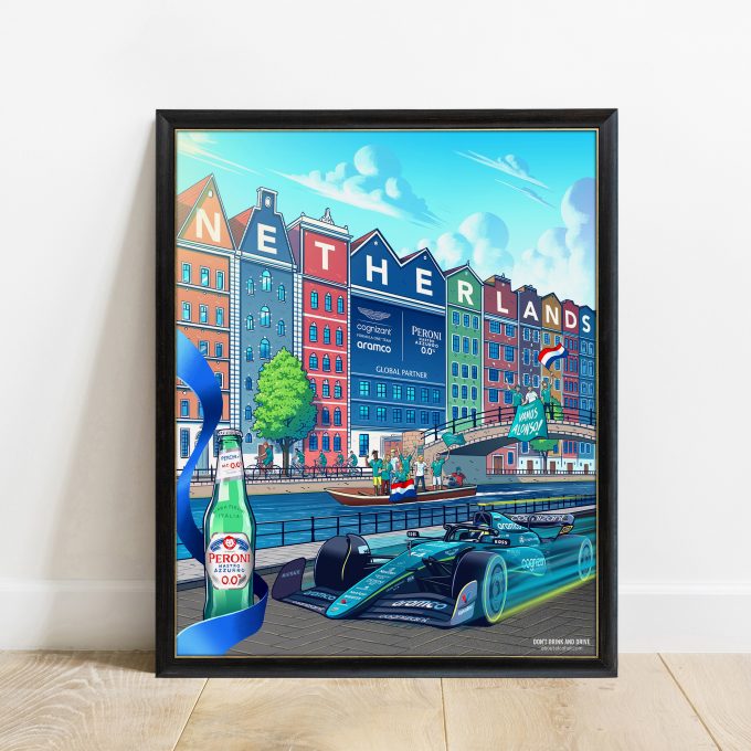 Netherlands 2023 Aston Martin F1 Poster